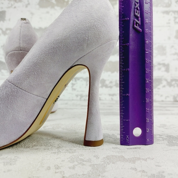 New Sam Edelman Antonia Light Violet Suede Pointed Toe Spool Heel Pumps W534 - Picture 9 of 14